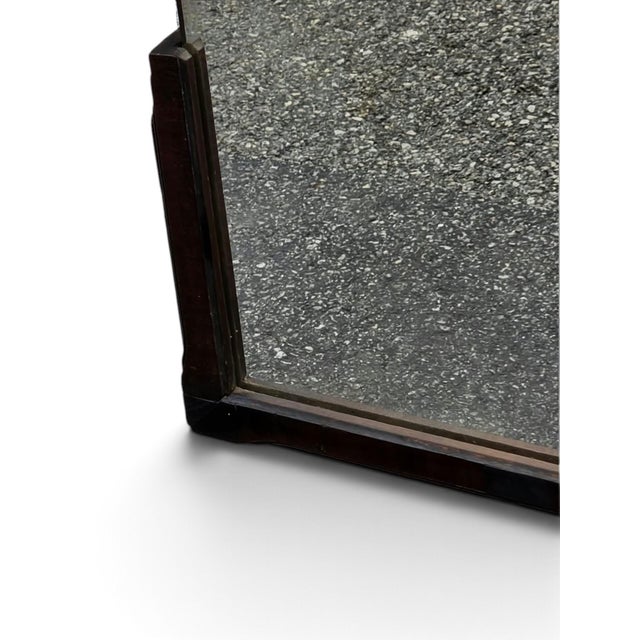 American 1920 Art Deco Walnut Mirror Bathroom/Hallway Mirror. For Sale - Image 3 of 9