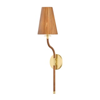 Hudson Valley Lighting Atwood 6 in. 1 Light Wall Sconce in Aged Brass Finish For Sale