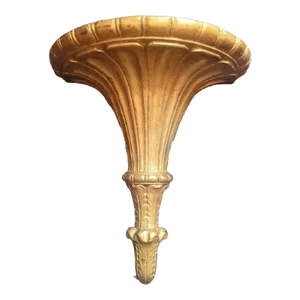 Chelsea House Gold Leaf Fluted Wall Sconce Bracket Shelf