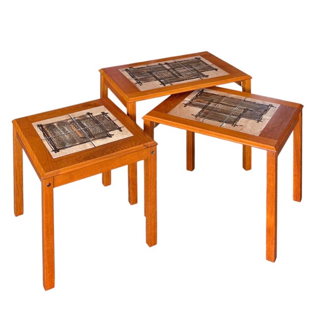 1980s Danish Modern Teak Nesting Tables by Ox Art/Trioh Møbelfabrik For Sale - Image 12 of 13