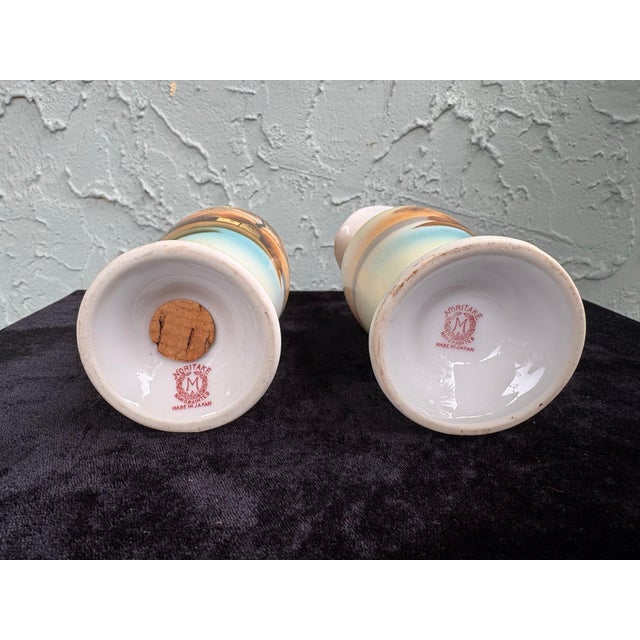 Ceramic Vintage Noritake “Tree in the Meadow” Hand-Painted Berry Sugar Shaker & Creamer Set, Japan For Sale - Image 7 of 9