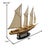 This vintage large model sailing yacht sailboat is a charming and unique addition to any nautical or coastal-themed home...
