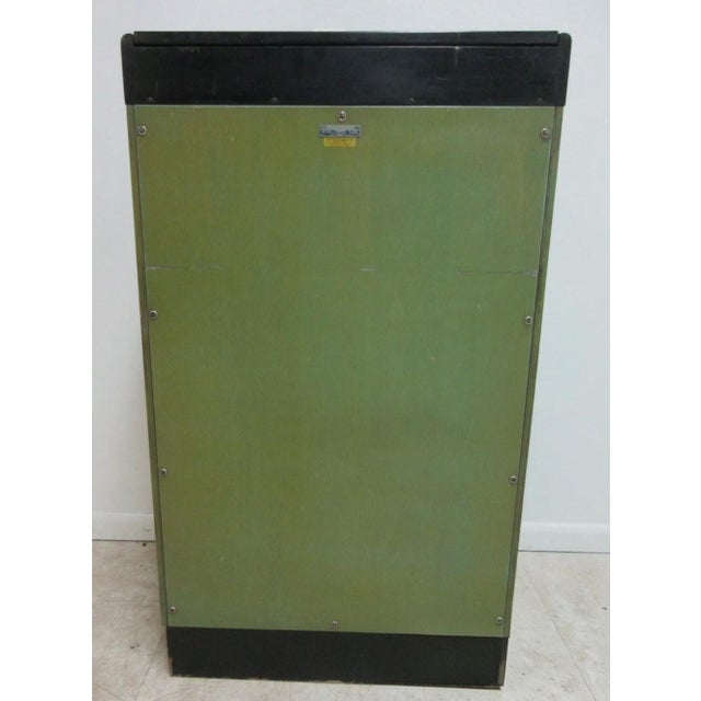 1940s Art Deco Dental Cabinet Industrial Medical Chest Dresser Green Stain For Sale - Image 11 of 11