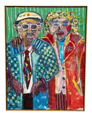 Alfonso Reyes, Men Couple, Acrylic on Canvas