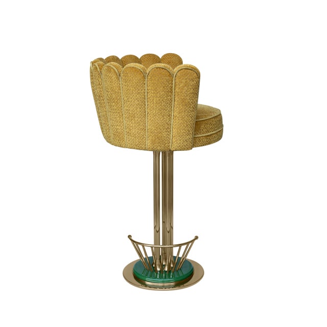 Green Angel Swivel Bar Stool by Ottiu For Sale - Image 8 of 9