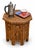 A striking antique carved wooden side table, featuring an exceptionally detailed octagonal form and a beautifully...