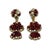 Vintage Red Glass Bead and Rhinestone Drop Earrings by Robert DeMario, 1950s, Set of 2 For Sale - Image 6 of 11