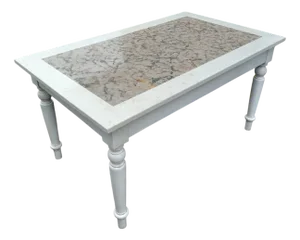 Antique Table with Marble, 1890s