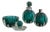 3-Piece Italian Murano Bullicante Glass Vanity Set, 1940s For Sale