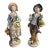 Antique Sitzendorf German Porcelain Figurines Pair Fruit Sellers 20” Large For Sale