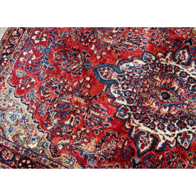 1920s, Handmade Antique Persian Sarouk Rug 3.10' X 5.4' For Sale - Image 4 of 8