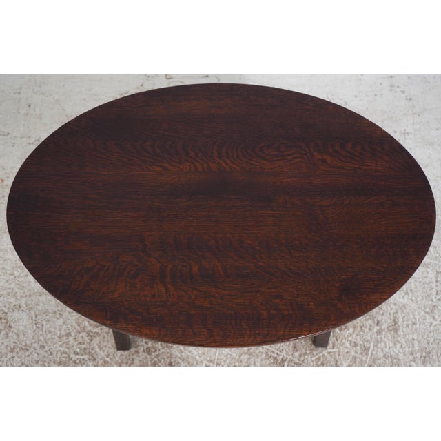 Mission Stickley Oak Mission Oak Limbert Library Table For Sale - Image 3 of 15