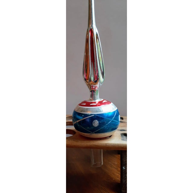 Mid-Century Modern Mercury Glass Christmas Tree Topper XL For Sale - Image 3 of 10