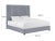 2020s Arabelle Grey Velvet King Bed For Sale - Image 5 of 7