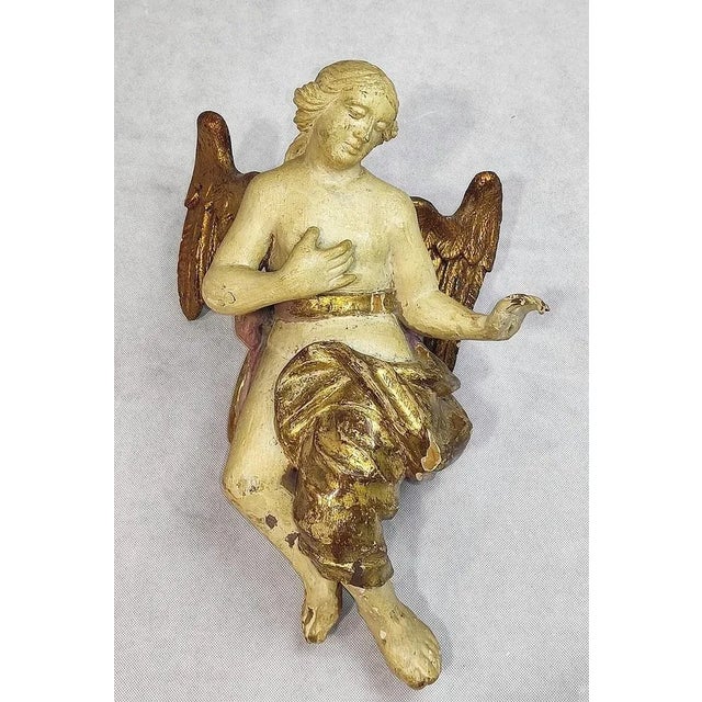 Baroque Altar Angel in Limewood, 1800s For Sale - Image 10 of 10