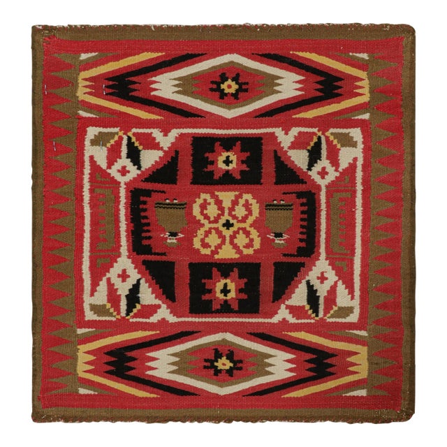 Antique Swedish Rollakan Tapestry With Pictorials and Geometry, From Rug & Kilim For Sale