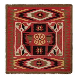Antique Swedish Rollakan Tapestry With Pictorials and Geometry, From Rug & Kilim