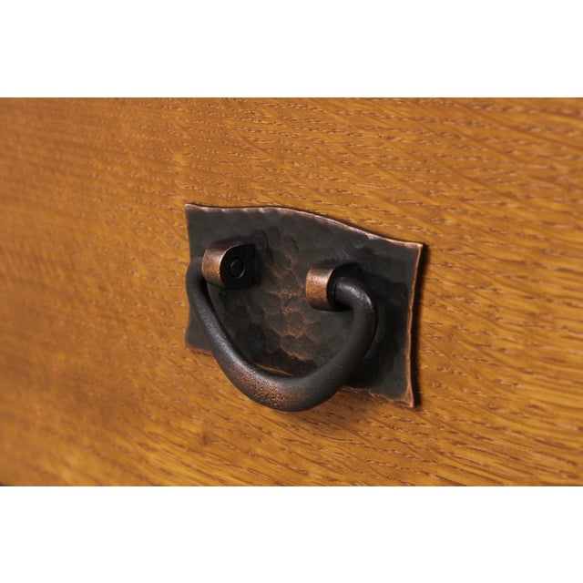 Stickley Mission Oak 2 Drawer Media Console For Sale - Image 13 of 17