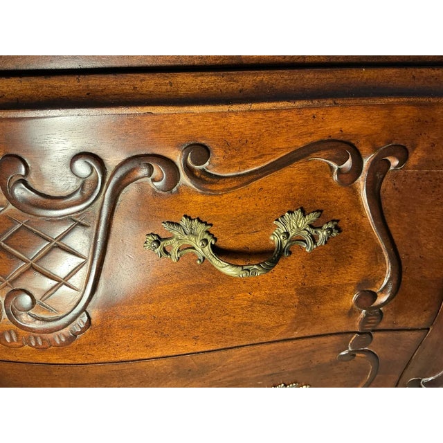 Enchanting Vintage Louis XV-Style Bombe Commode - A Whisper of Rococo Romance For Sale - Image 4 of 10