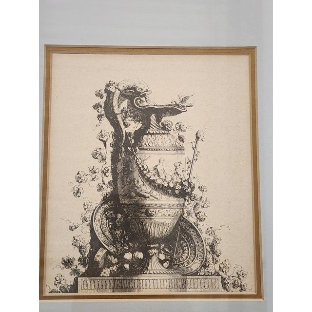 Neoclassical Vintage French Neoclassical Style Etching Reproduction After Gilles-Paul Cauvet For Sale - Image 3 of 10