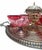 Antique WMF Silver on Bronze Centerpiece With Lobmeyr Quadrafoil Footed Bowls. It includes six WMF footed bowls with...
