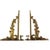 Vintage Italian Shelf Brackets in Brass from VCR Italy, 1960s, Set of 2 For Sale - Image 5 of 9