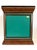 Burnt Umber A Vintage Style Double Glass Mirrored Burl Curio Inlaid Marquetry Made in Italy For Sale - Image 8 of 11