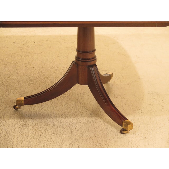 1990s Traditional White Furniture Company Banded Walnut Dining