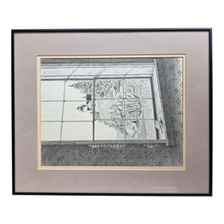 Consuelo Eames Hanks Signed & Dated Lithograph “High Light” Lighthouse View, 1980, Professionally Framed 18”x15” For Sale