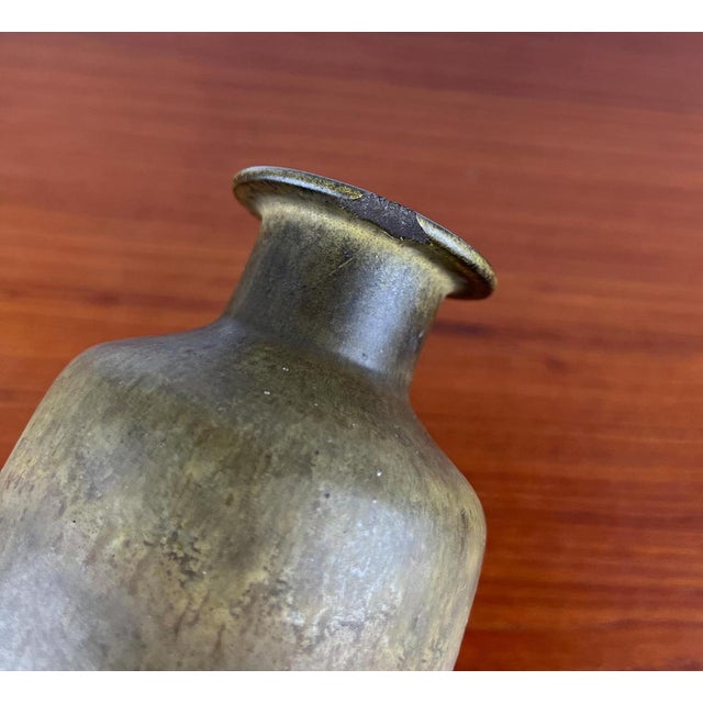 Mid-Century German Minimalist Studio Pottery Vase from BKW Böttger Keramik Wandsbek, Hamburg, 1960s For Sale - Image 15 of 17