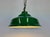Industrial British Green Enamel Factory Pendant Lamp, 1960s For Sale - Image 14 of 16