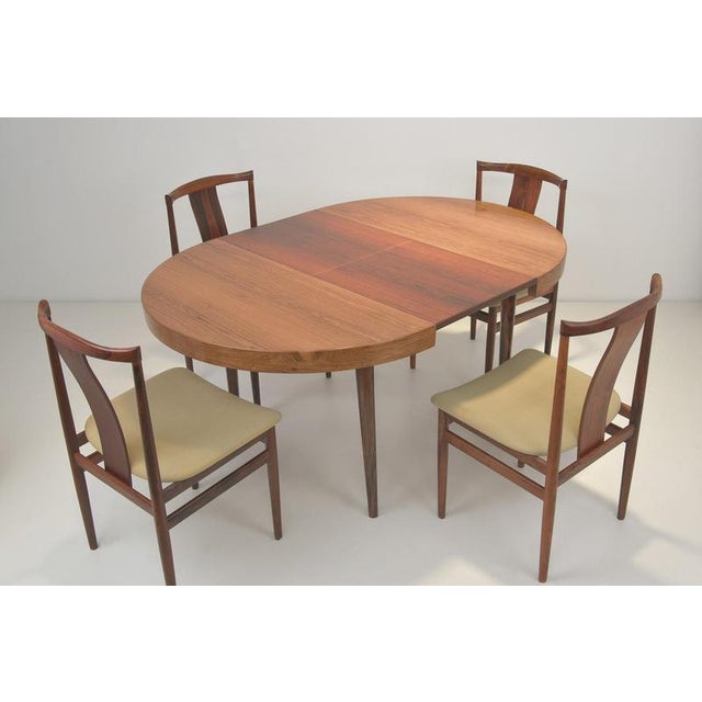 Extendable Table in Pau Ferro Wood from Factory Design, Denmark, 1960s For Sale - Image 15 of 16
