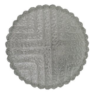 Mid-Century Modern Pressed Glass Ceiling Light from RZB, Germany, 1970s For Sale