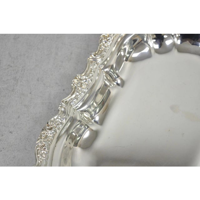 Silver Mid 20th Century International Silver "Countess" Silver Plated Trinket Nut Dish Serving Platter For Sale - Image 8 of 11