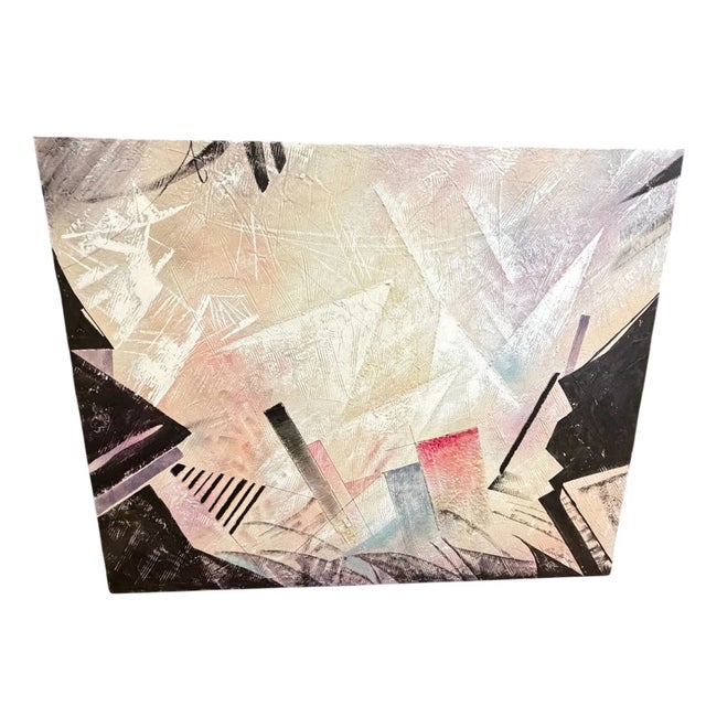 Abstract 90's Large Rodolfo Carlos Signed Abstract Paintings - A Pair For Sale - Image 3 of 15