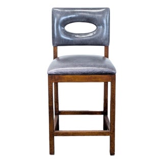 Palecek Leather Bar Stool For Sale