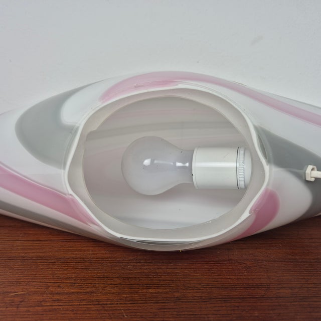 Glass Art Crescent Shaped Table Lamp from Vetri-Murano, 1960s For Sale - Image 7 of 14