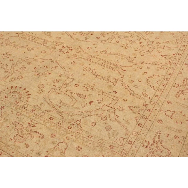 1990s 1990s Boho Chic Kafkaz Beige/Red Wool Rug -8'6 X 11'6 For Sale - Image 5 of 8