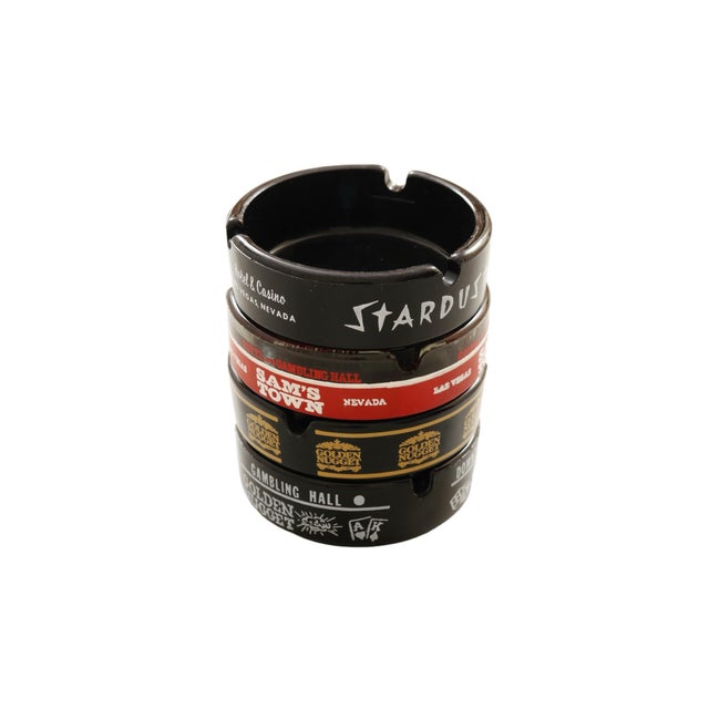 Las Vegas Casino Glass Ashtrays - Set of 4 For Sale - Image 4 of 5