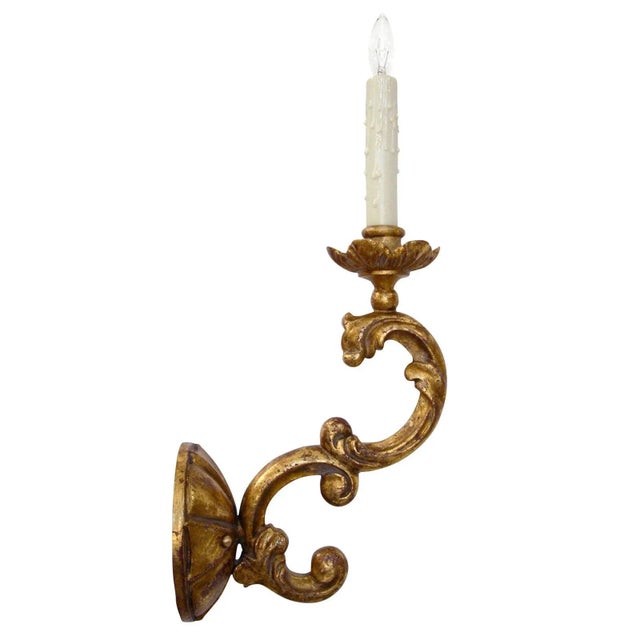 Not Yet Made - Made To Order Verochio Itallian Gilt-Wood Light Sconce by Randy Esada For Sale - Image 5 of 7