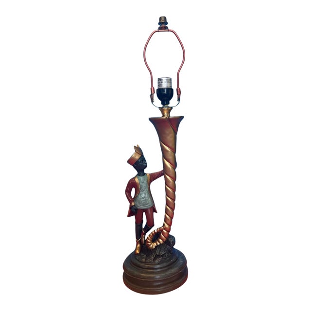 Vintage Monkey in Moroccan Attire Cornucopia Table Lamp For Sale