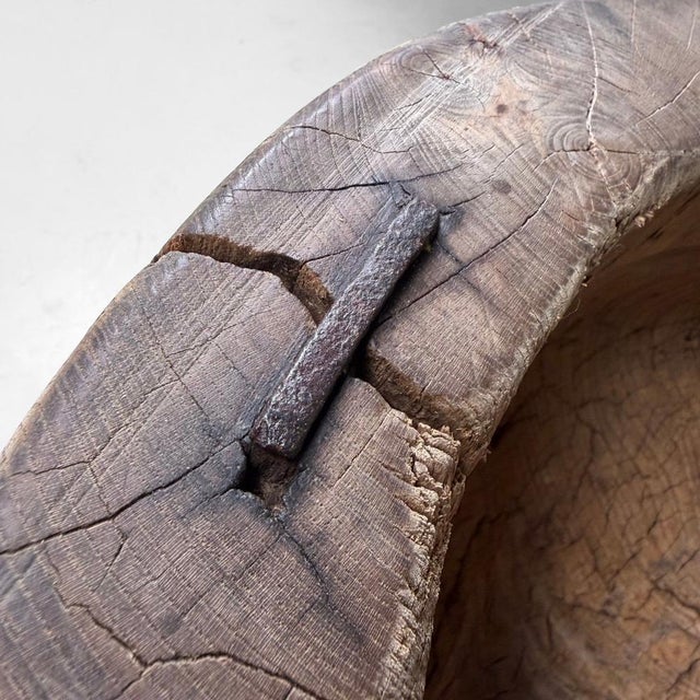Japanese Wooden Usu Rice Mortar, 1920s For Sale - Image 12 of 18