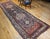 Vintage Persian Bidjar Wide Runner, Hand-Knotted Wool, Geometric Medallion Pattern, Navy & Ivory, 4x14 For Sale - Image 9 of 18