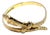 14k Yellow Gold Textured Snake Ring, Size 5 For Sale