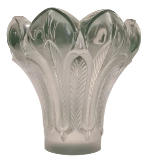 Glass Vase by René Lalique, 1985