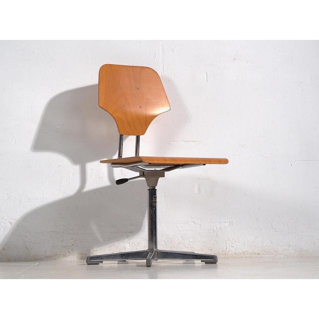 Brown Vintage Office Chairs, 1950, Set of 6 For Sale - Image 8 of 13