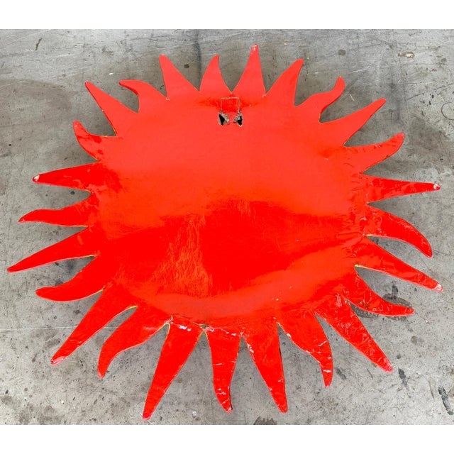 Monumental Signed Sergio Bustamante "Un Hombre con Bigote" Smiling Sun Sculpture For Sale - Image 10 of 18