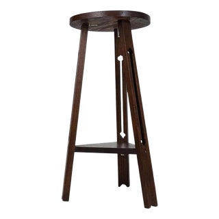 Antique English Arts and Crafts Oak Side Table For Sale