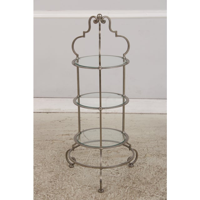 Traditional Labarge Iron 3 Tier Etagere Display Muffin Stand For Sale - Image 3 of 15