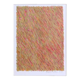 Wheat Storm, Francis Schanz Marker on Paper, Signed in Pencil For Sale